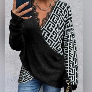 Designer look Wrap Style Sweater